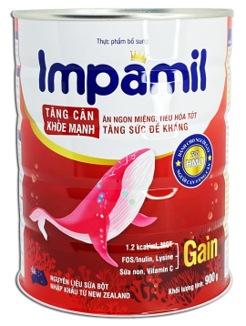 Bao Bì Hộp Thiếc Đựng Sữa Bột In Nhãn Impamil 900g